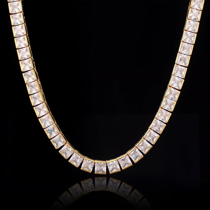 14 / 18K Stainless Steel Zircon Stone Necklace Chain TRIPOD JEWELRY