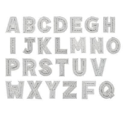 White Gold Plated Cubic Zirconia Initial Pendant | Letter Necklaces