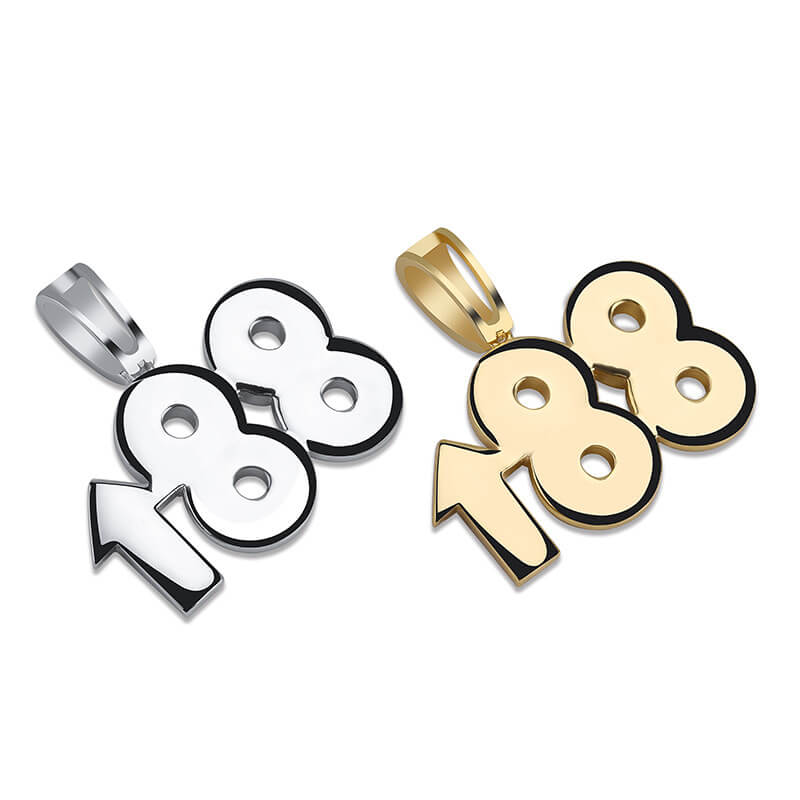 Gold Plated 88 Rising Ice Out Pendant Necklace Tripodjewelry