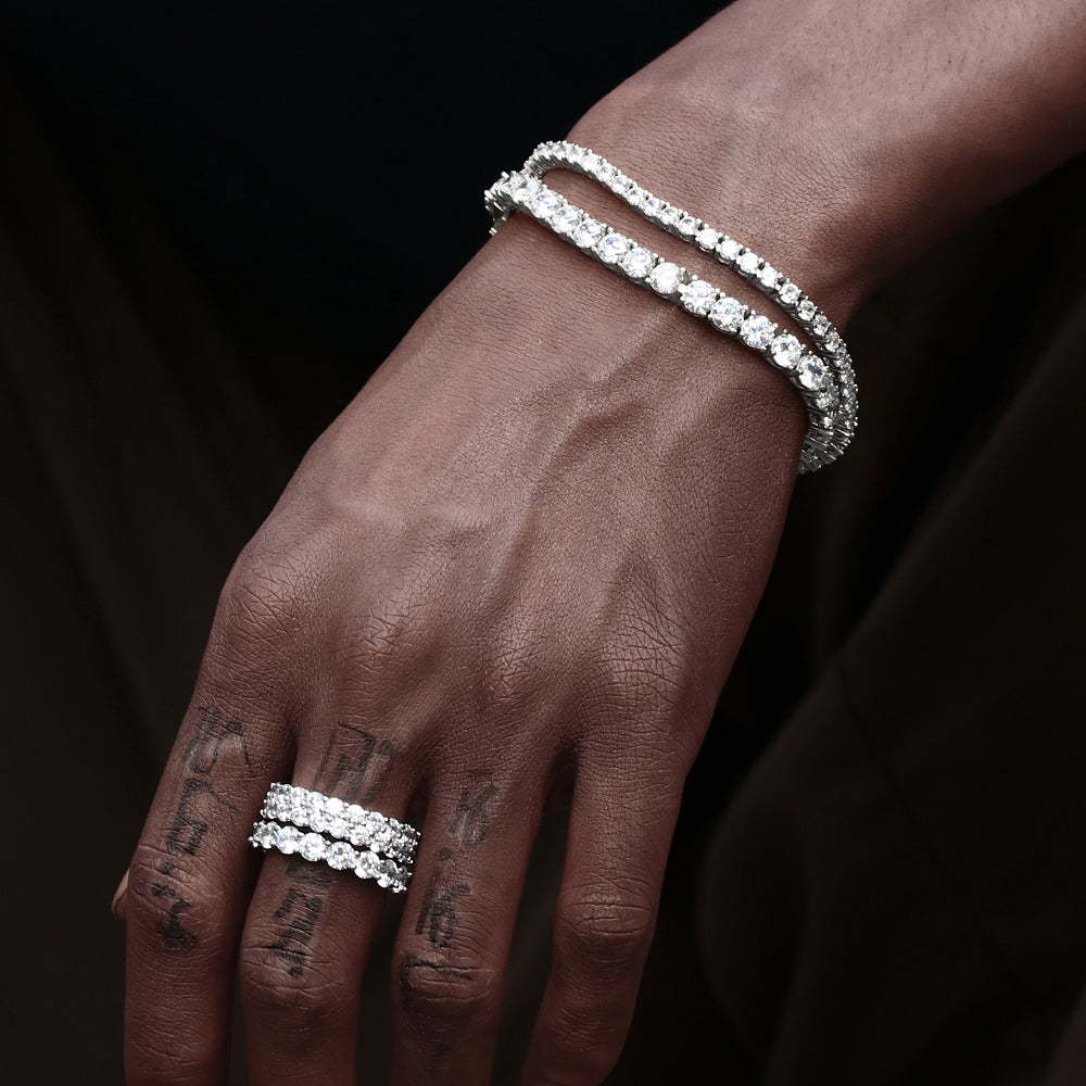 6MM White Gold Plated Tennis Bracelet