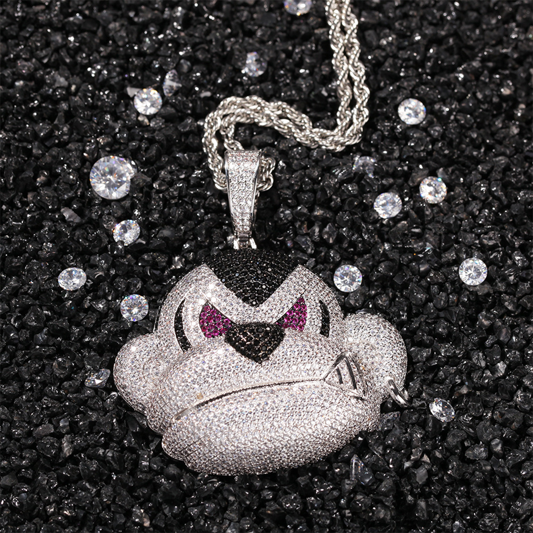 18K/White Gold Orangutan Zircon Pendant Tripodjewelry