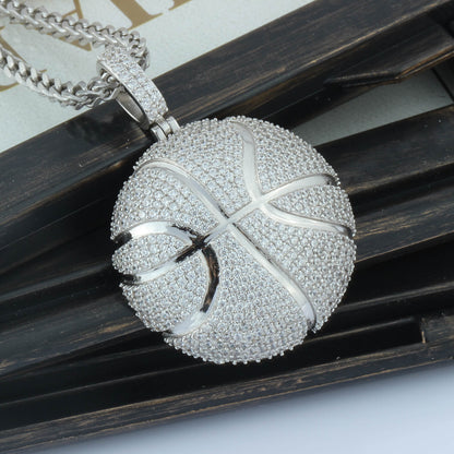 luxury 18k/White Gold Iced Diamond Round Shape Pendants Tripodjewelry