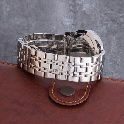 18K Gold Plated Green Dial Stainless Steel Diamond Watch