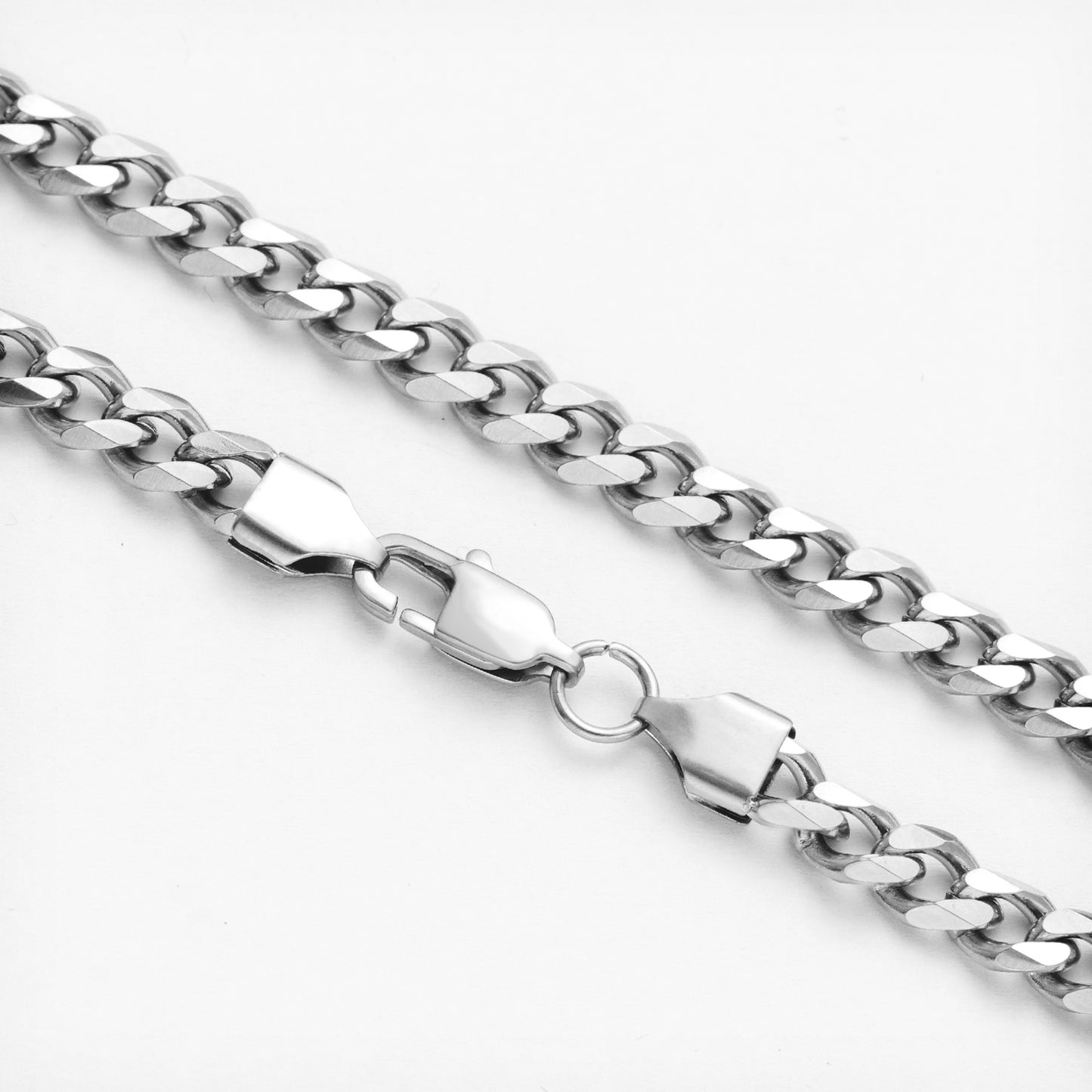 4MM White Gold Miami Micro Cuban Link Chain Necklace