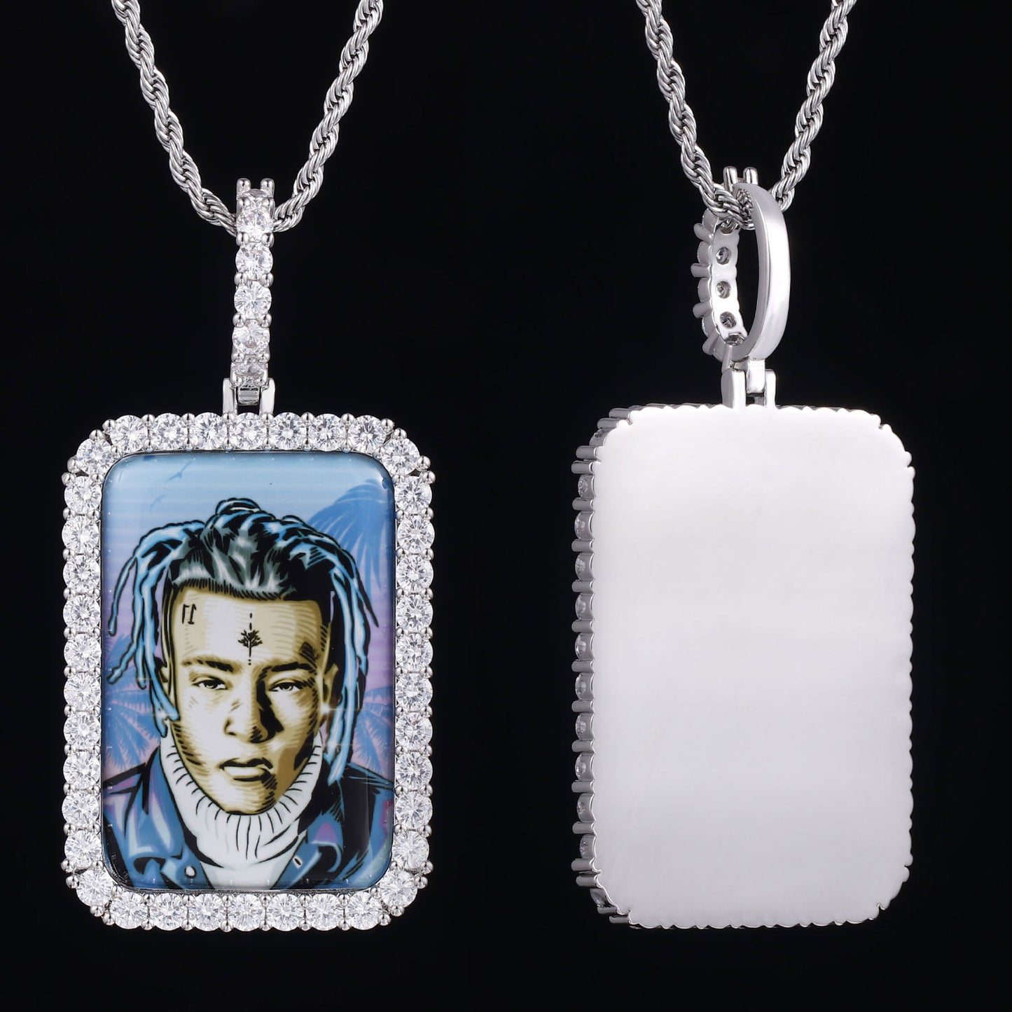 Picture Custom Pendant - Square Shield