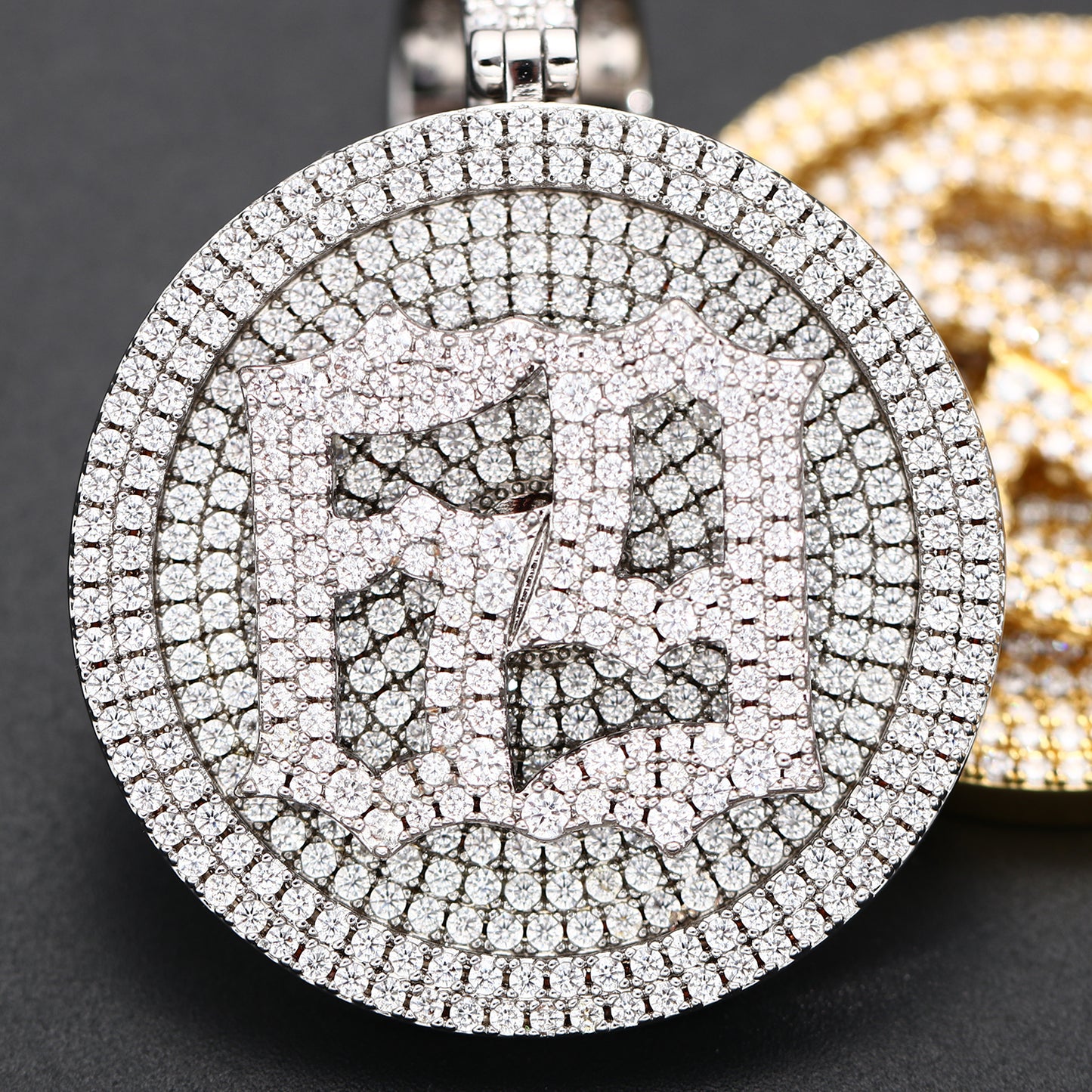 Iced Out 69 Gold Plated 6IX9INE 3D Giant Disc Bling-Bling Pendant