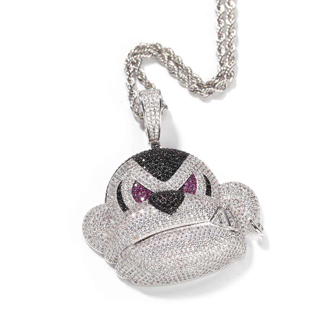 18K/White Gold Orangutan Zircon Pendant Tripodjewelry