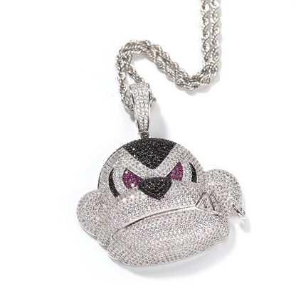 18K/White Gold Orangutan Zircon Pendant Tripodjewelry