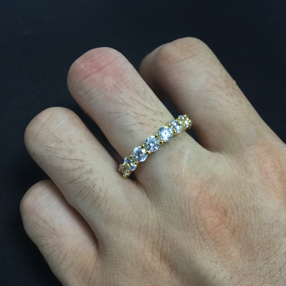 18K Gold Single Eternity Ring