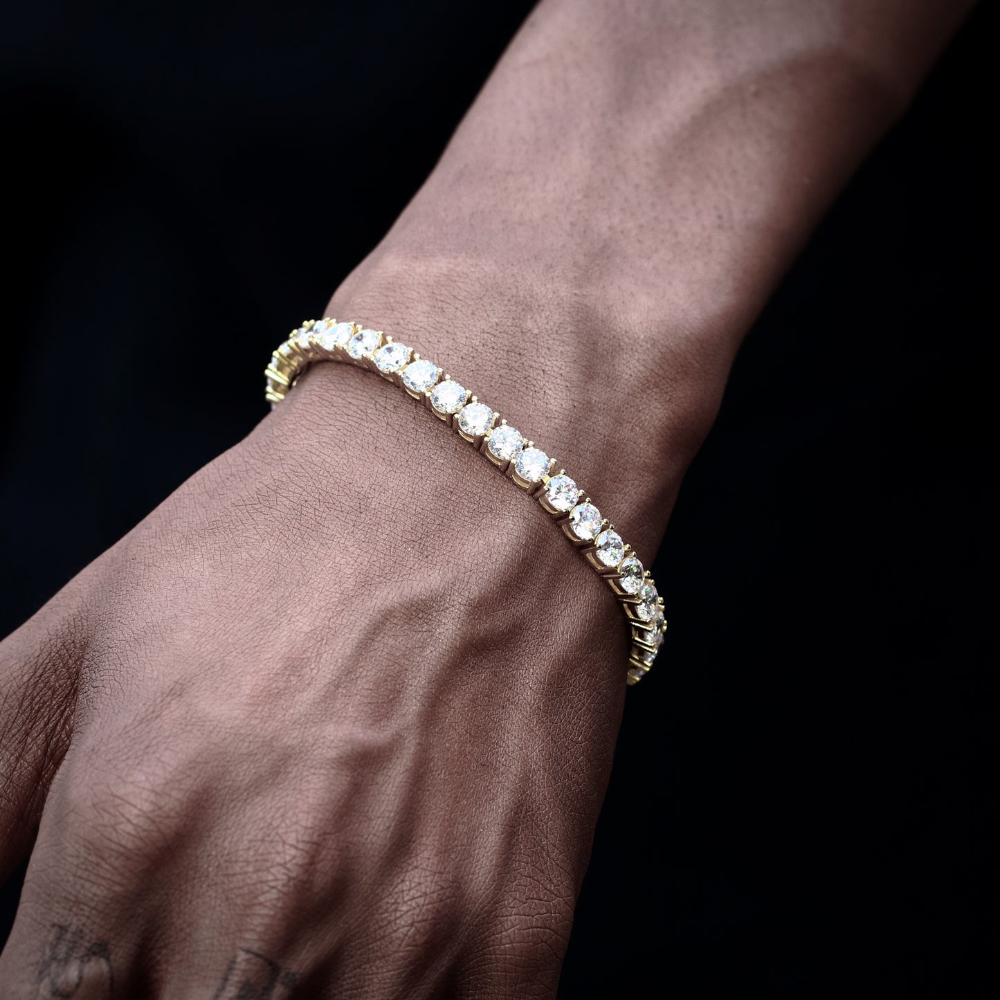 5MM Gold Plated  Tennis Bracelet