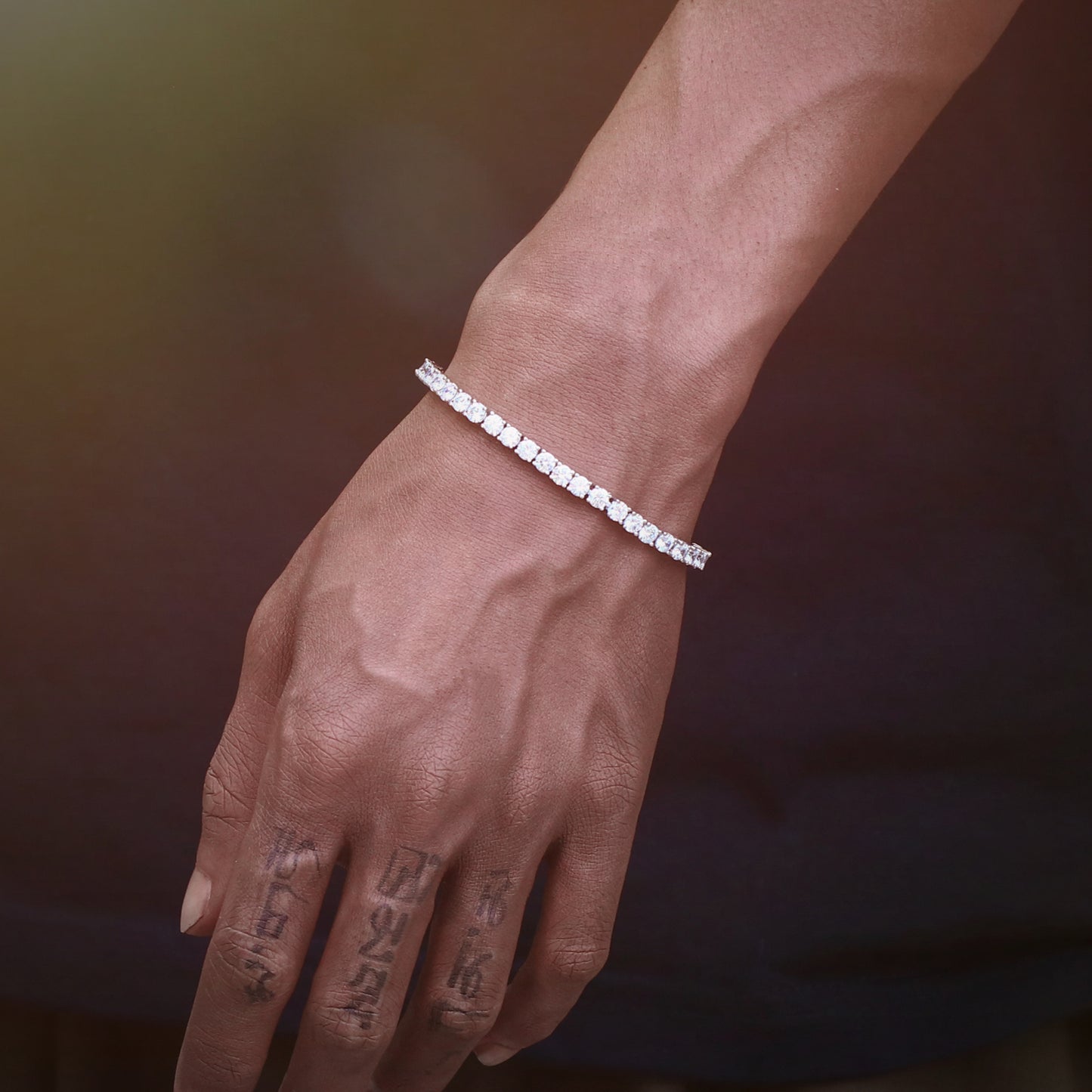 4MM Gold Plated  Tennis Bracelet