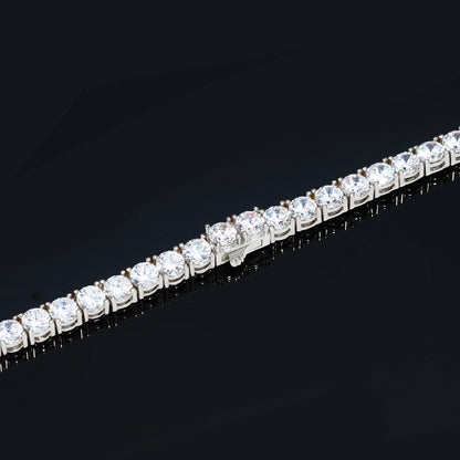 6MM White Gold Plated  Tennis Chain Necklace