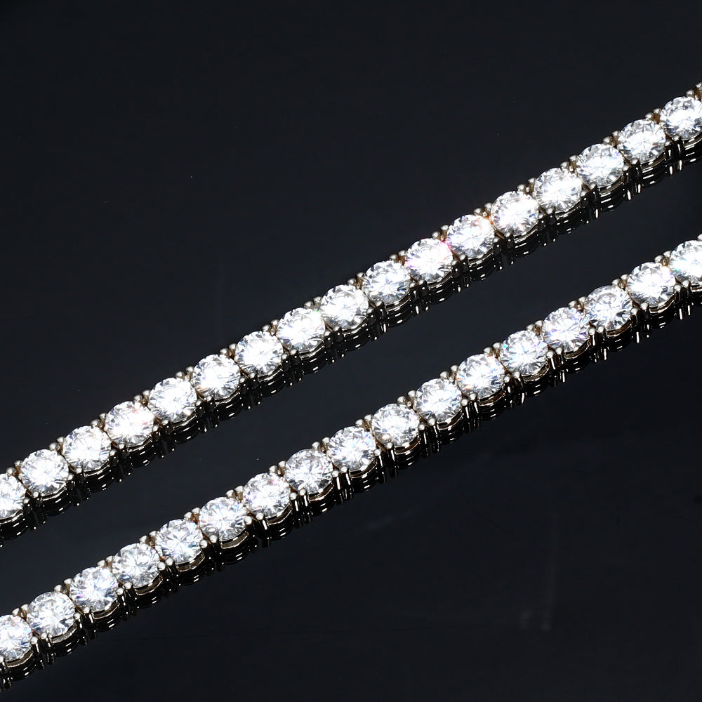 6MM White Gold Plated  Tennis Chain Necklace