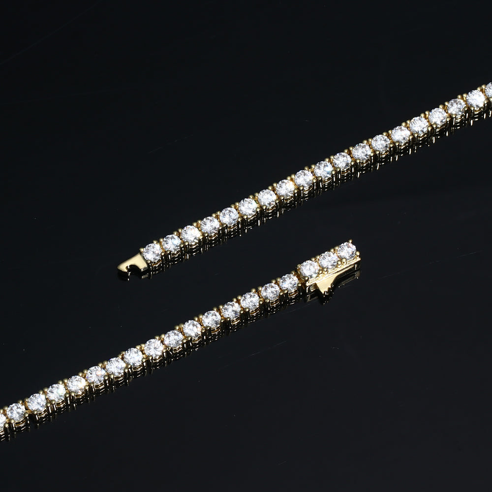 3MM  Gold Plated Tennis Chain Necklace