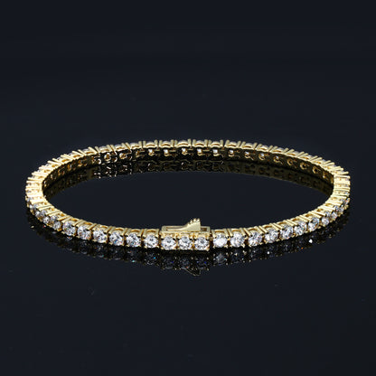 3MM Gold Plated Tennis Bracelet