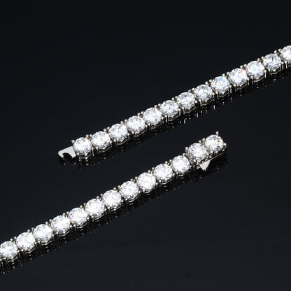 6MM White Gold Plated  Tennis Chain Necklace