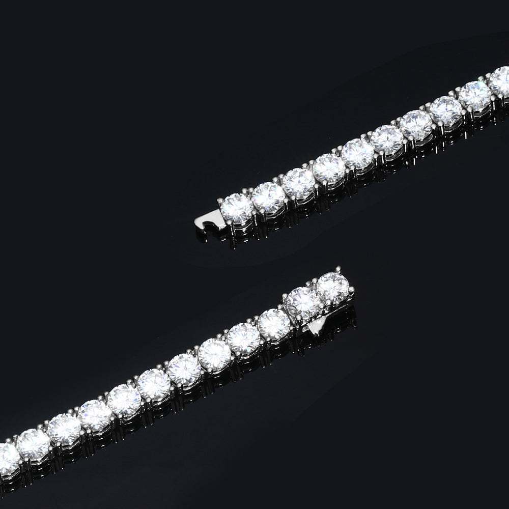 5MM White Gold Plated  Tennis Bracelet