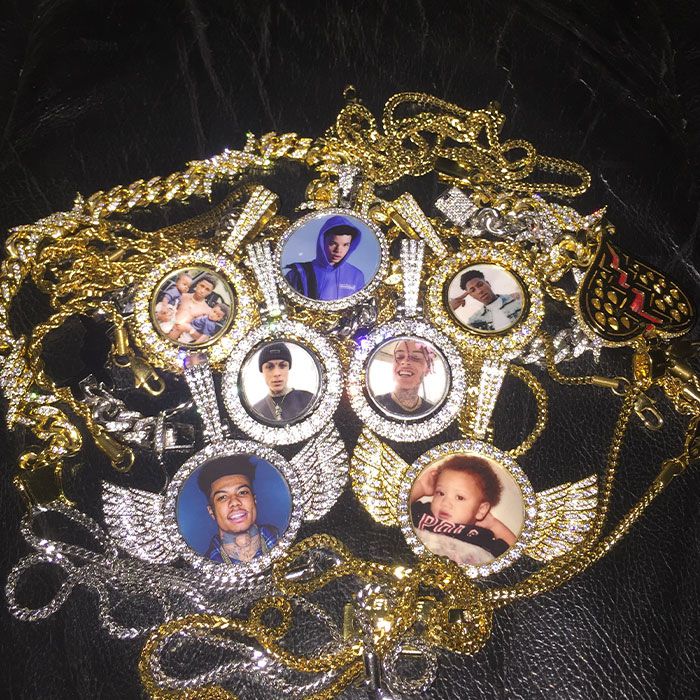 18K 40mm Custom Photo Pendant Personalized - Tripodjewelry
