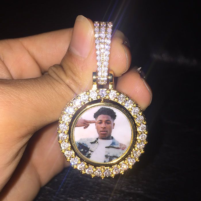 Double Sided Rotating Custom Photo Pendant