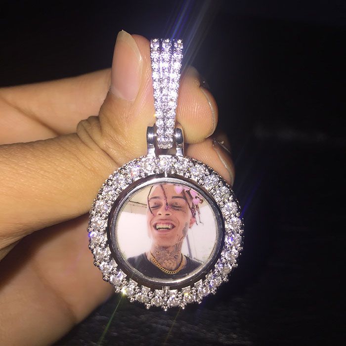 Double Sided Rotating Custom Photo Pendant