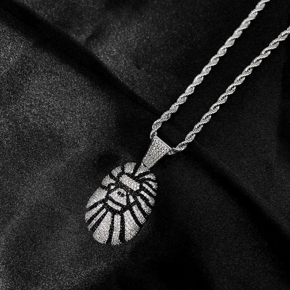 White Gold Gorilla Pendant Tripodjewelry