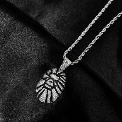 White Gold Gorilla Pendant Tripodjewelry