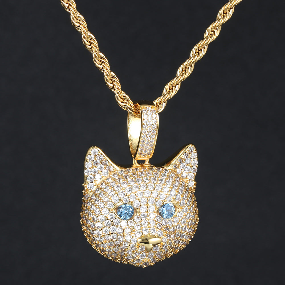 14K/White Gold Plated Iced Out Animal Pendant Tripodjewelry