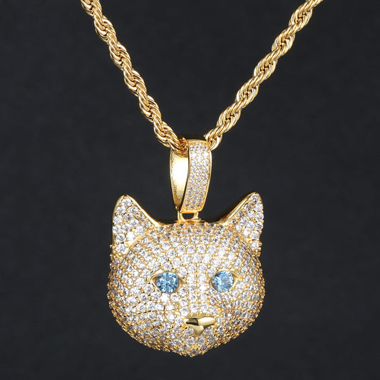 14K/White Gold Plated Iced Out Animal Pendant Tripodjewelry