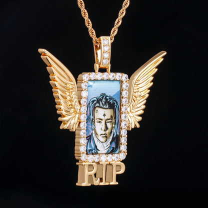 Picture Custom Pendant - Shield Angel's Wings