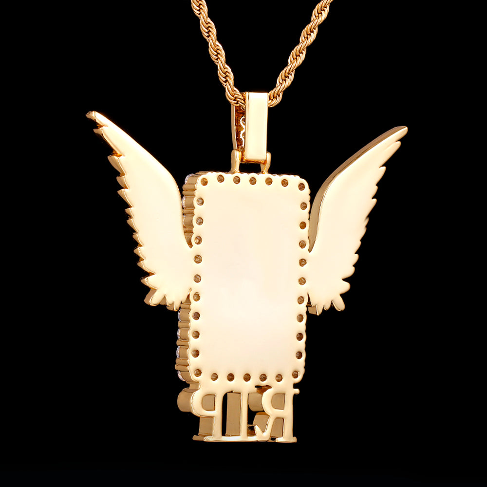 Picture Custom Pendant - Shield Angel's Wings