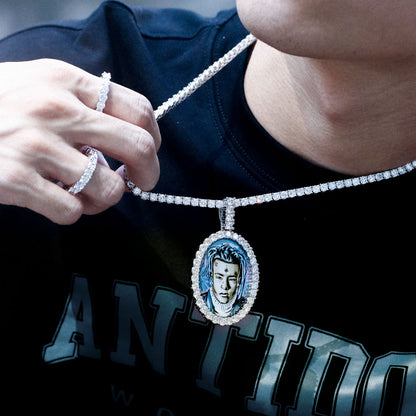 Picture Custom Pendant - Oval Personalized Necklace