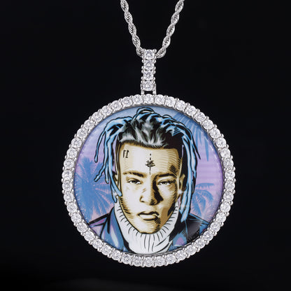 Picture Custom Pendant - Large  Round Zirconia