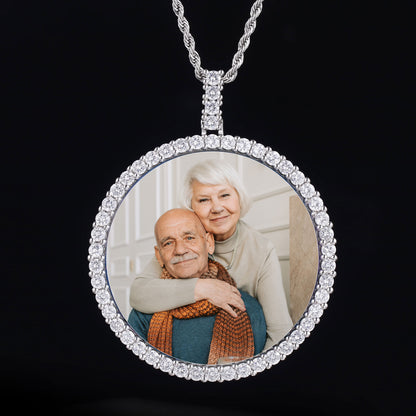 Picture Custom Pendant - Large  Round Zirconia