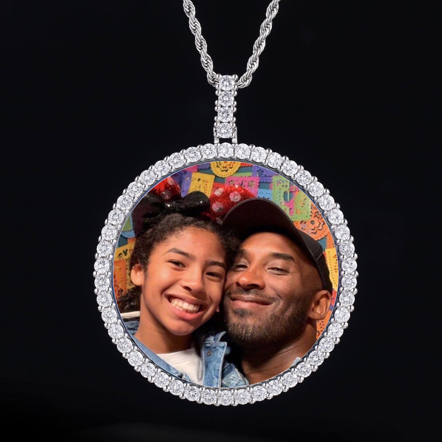 Picture Custom Pendant - Large  Round Zirconia