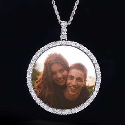 Picture Custom Pendant - Large  Round Zirconia
