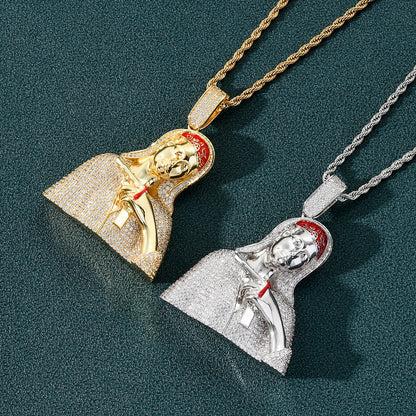 Notre Dame Hip Hop Character Head Retro Pistol Pendant Tripodjewelry