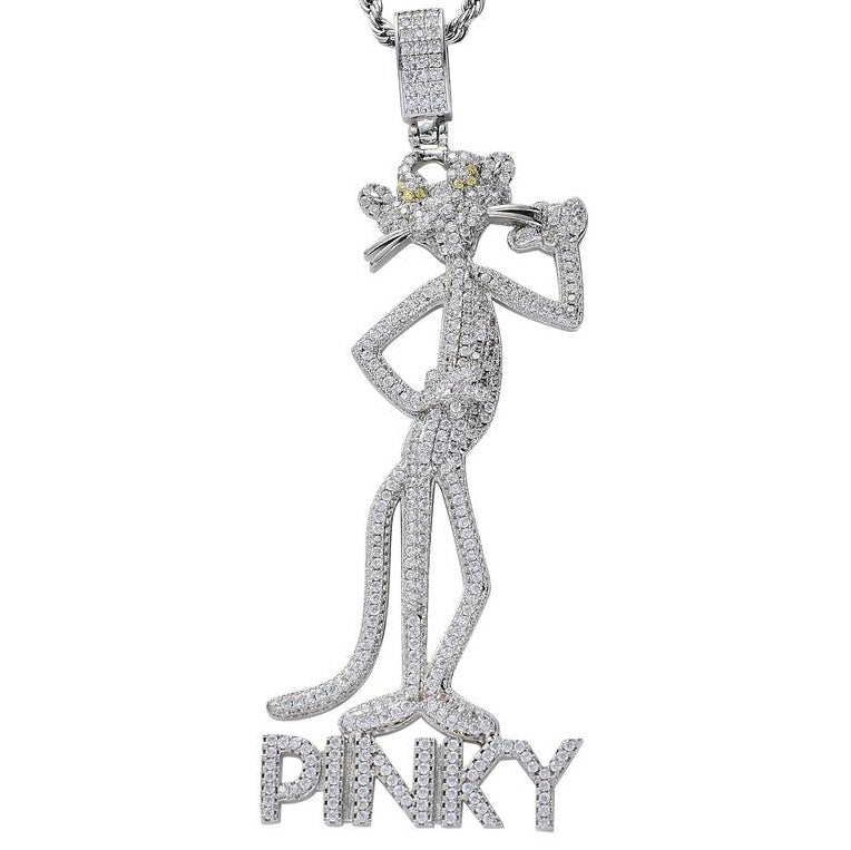 Gold Plated Iced Out  Hip-Hop Leopard Pendant Tripodjewelry