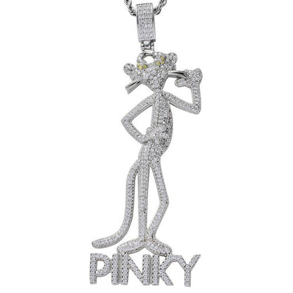 Gold Plated Iced Out  Hip-Hop Leopard Pendant Tripodjewelry