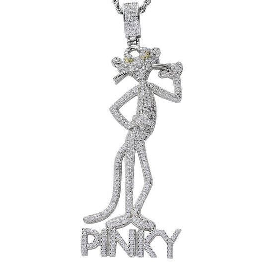 Gold Plated Iced Out  Hip-Hop Leopard Pendant Tripodjewelry