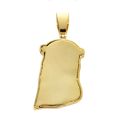 18k Gold Iced Jesus Pendant